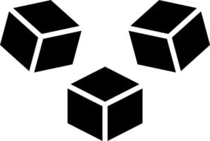 icono de vector de cubo