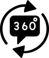 Icono de vector de 360 grados