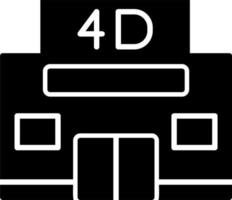 4d cine vector icono