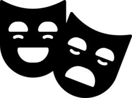 icono de vector de máscaras de teatro