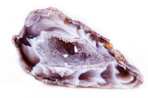 Macro mineral stone agate bud on white background photo