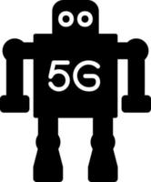 5g Robot Vector Icon