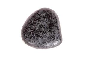 Macro mineral stone lignite on a white background photo