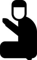 Man Praying Vector Icon