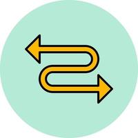 Zigzag Arrow Vector Icon