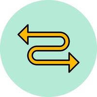 Zigzag Arrow Vector Icon