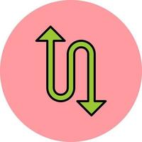 Zigzag Arrow Vector Icon