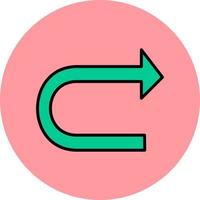 U Turn Vector Icon