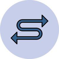 Zigzag Arrow Vector Icon