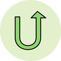 U Turn Vector Icon