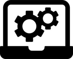 Laptop Setting Vector Icon