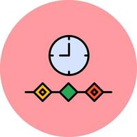 icono de vector de línea de tiempo