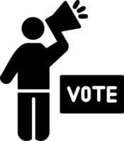 icono de vector de campaña de votación