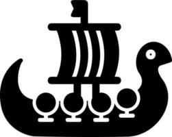 icono de vector de barco vikingo