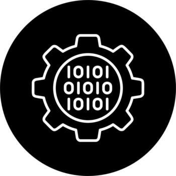 icono de vector de código binario