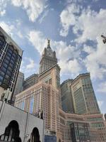 Mecca, Saudi Arabia, March 2023 - A beautiful daytime view of the Mecca Clock Tower in front of the Grand Mosque in Mecca, Saudi Arabia. photo