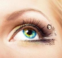 Beautiful eye with makeup photo