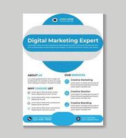 Digital marketing flyer design template for your company Free Vector