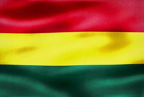 bandera de bolivia - bandera de tela que agita realista foto