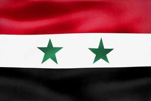 3D-Illustration of a Syria flag - realistic waving fabric flag photo