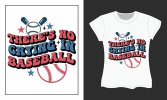 Baseball SVG Retro T-shirt Design vector