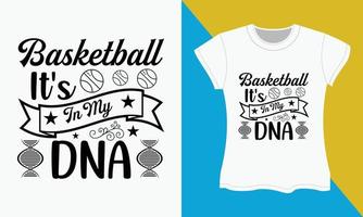 baloncesto svg camiseta diseño, baloncesto es en mi adn vector