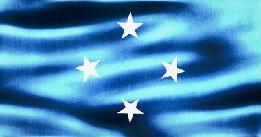 Micronesia flag - realistic waving fabric flag photo