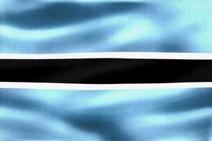 Botswana flag - realistic waving fabric flag photo