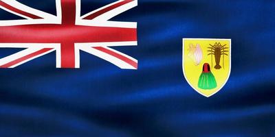 3D-Illustration of a Caicos Islands flag - realistic waving fabric flag photo