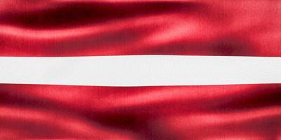 3D-Illustration of a Latvia flag - realistic waving fabric flag photo