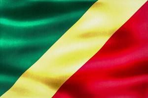 Republic of the Congo flag - realistic waving fabric flag photo