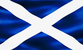 Scotland flag - realistic waving fabric flag photo