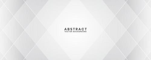 3D white geometric abstract background overlap layer on bright space with rhomb effect decoration. Graphic design element modern style concept for banner, flyer, card, cover, or brochure vector
