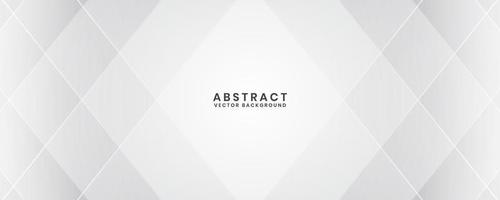 3D white geometric abstract background overlap layer on bright space with rhomb effect decoration. Graphic design element modern style concept for banner, flyer, card, cover, or brochure vector