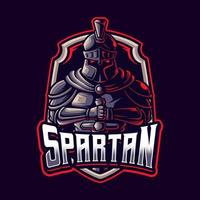 Spartan Gladitor Esport mascot logo design vector