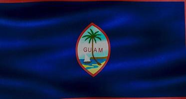 Guam flag - realistic waving fabric flag photo