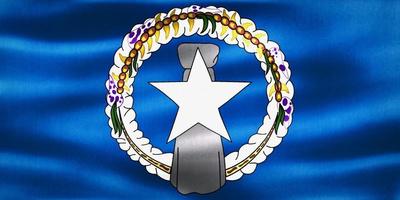 3D-Illustration of a Mariana Islands flag - realistic waving fabric flag photo