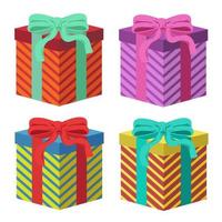 gift boxes vector set for surprise party