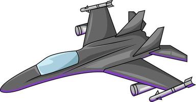 vector illustration of a jet airplane in gray color