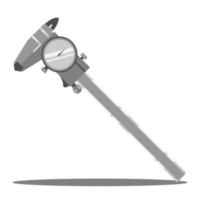 analog vernier caliper flat icon vector for measuring tool, engineer, mechanic, accuracy, industrial