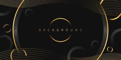 premium dark circle background with shining gold gradient elements, premium background suitable for exclusive design vector