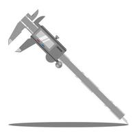 digital vernier caliper flat icon vector for measuring tool, engineer, mechanic, accuracy, industrial
