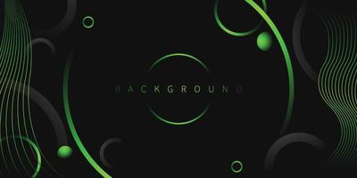 premium dark circle background with shining green gradient elements, premium background suitable for exclusive design vector