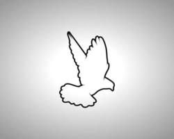 Pigeon Outline Vector Silhouette