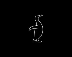 Penguin outline Vector Silhouette