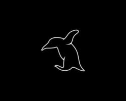 Penguin outline Vector Silhouette