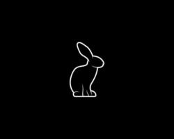 Rabbit Outline Vector Silhouette