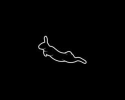 Rabbit Outline Vector Silhouette