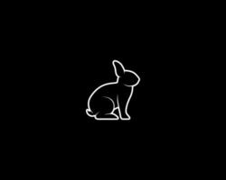 Rabbit Outline Vector Silhouette