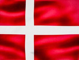 Denmark flag - realistic waving fabric flag photo